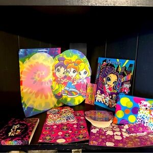 VINTAGE LOT LISA FRANK STICKERS PENCIL CASE NOTEPAD